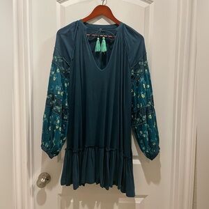 TEAL FREE PEOPLE DRESS